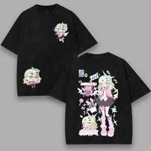 SUNNA ANGELS OF DELUSION Vintage Design Zenless Zone Zero Double Sided Print Washed T-Shirt Hoodie Sweatshirt & Tank Top Game, Crewneck, Casual Graphic Tee, Heavyweight Cotton, Anime Merch, zzz Top Streetwear Menswear al gift tv show white 67