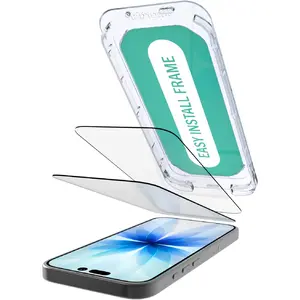 Smartish iPhone 17 Screen Protector - 2-Pack Tempered Glass Screen Protectors - Tuff Sheet - 9H Easy Install Frame [Scratch Resistant] Case-Friendly for Apple iPhone 17 / 17 Pro / 17 Pro Max / 17e / 16e / Air