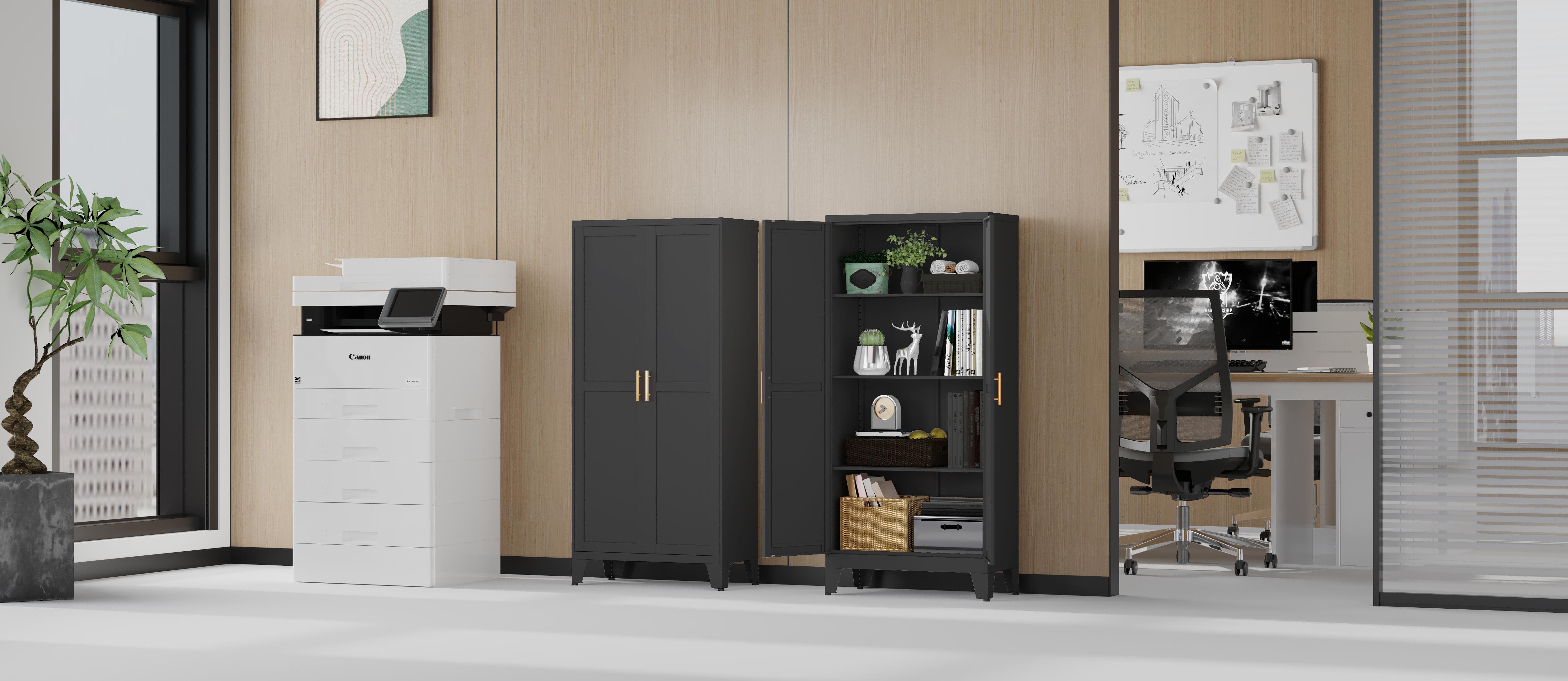 Metal Pantry Cabinet 47"with 2 Doors & 3 Adjustable Shelves, Kitchen Pantry Storage Cabinets for Dining Room, Living Room, Bathroom Furniture Organization storage cabinets drawer dresser Freestanding Cupboard Metal Pantry Cabinet 47"with 2 Doors & 3 Adjustable Shelves, Kitchen Pantry Storage Cabinets for Dining Room, Living Room, Bathroom Furniture Organization storage cabinets drawer dresser Freestanding Cupboard