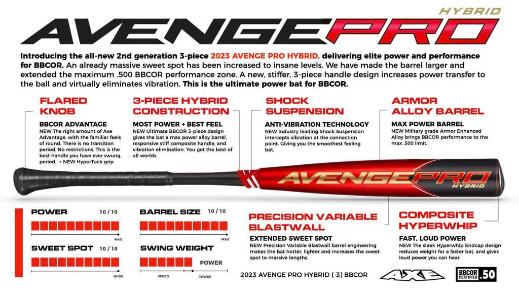 2023 Avenge Pro Hybrid FLARED (-3) BBCOR Baseball Bat