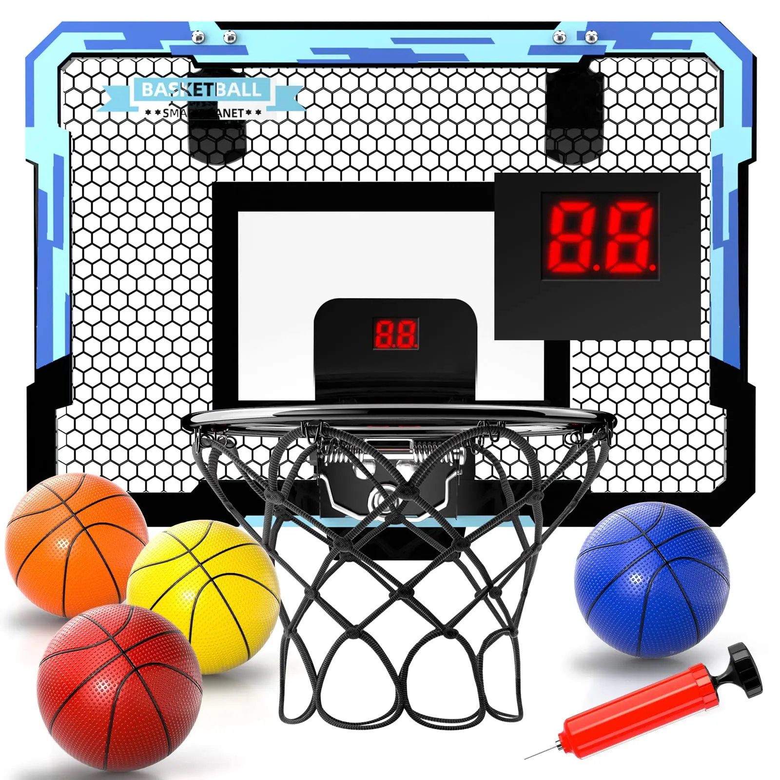 Mini Basketball Hoop Set with Electronic Scoreboard - 4-Ball or 2-Ball Option, Sport Toy, Teen Boy Gift, Room Stuff for Boys, 12 Years Above, All Seasons Sports & Outdoor Play Toy, Boy Gifts