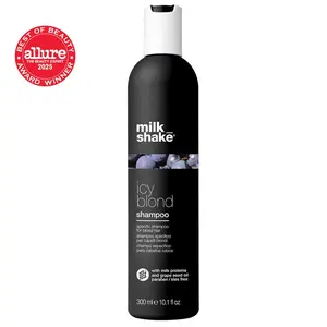 milk_shake icy blond shampoo award winning shampoo with black pigment to cool brassy tones and enhance platinum blonde hair ideal for maintaining icy, ash-toned color milkshake Milkshake Shampoo