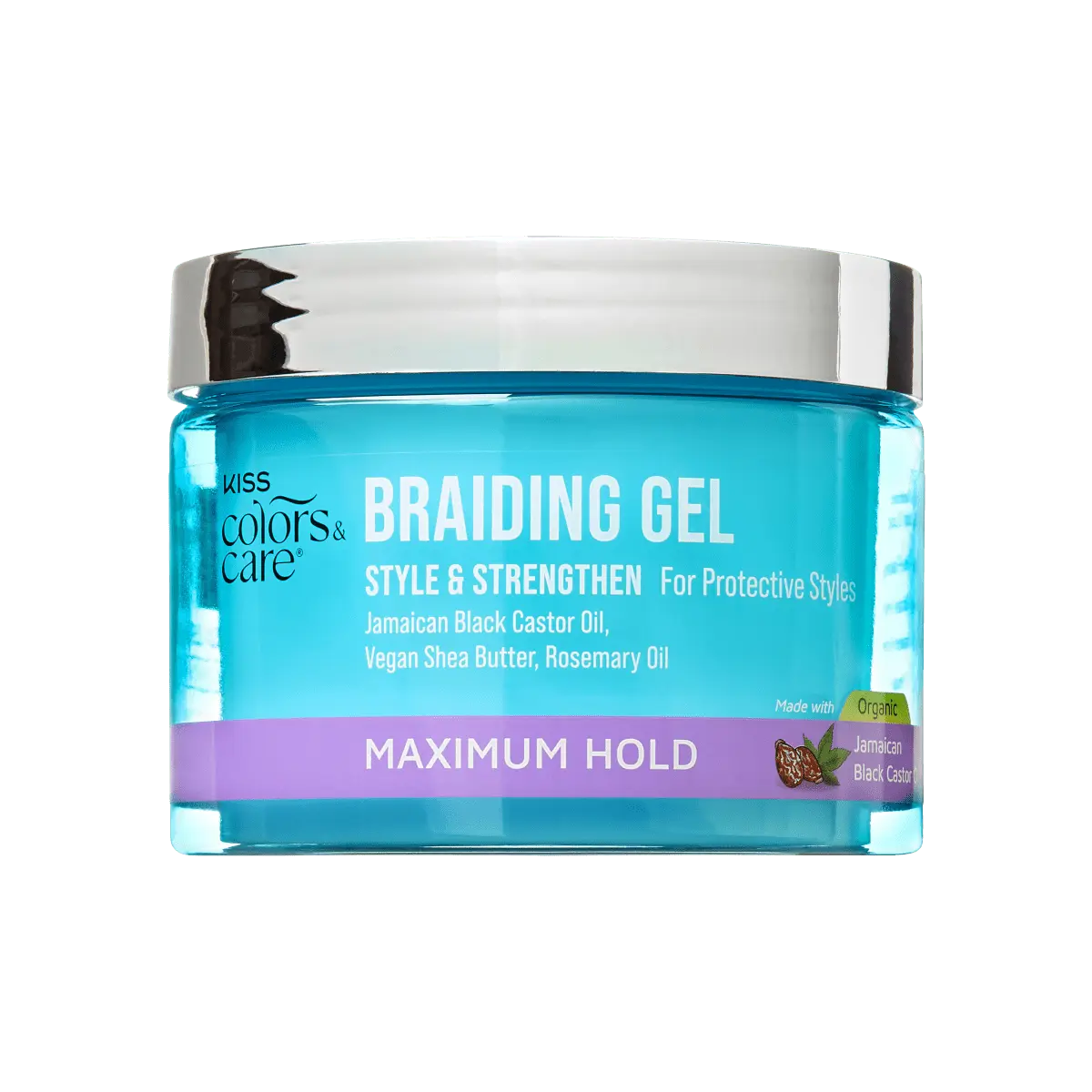 Kiss Colors & Care Braiding Gel, Maximum Hold, 6 oz.