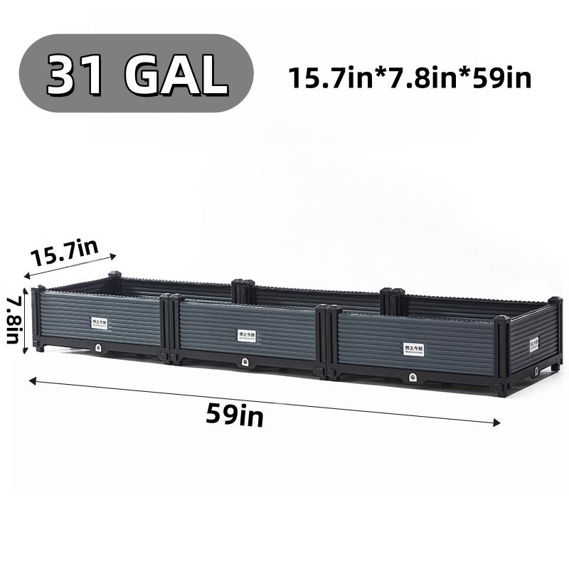 [Gardener's Choice] 3-6 pcs Stackable Raised Garden Beds, Outdoor/Indoor Planters, up to 10 Different Configs Decided by you, Suitable for Flowers/Herbs/Vegetables with Smart Drainage/Water System, Durable Material, Tool-free Installation