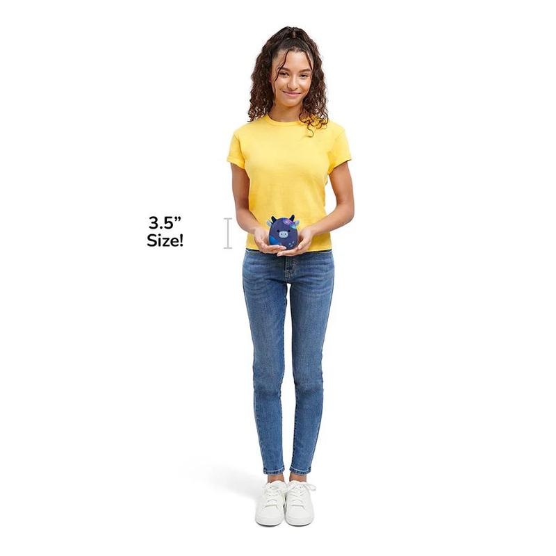 Squishmallows Select Series 3.5-Inch Cow Clip Multipack – Cute Plush Keychain Stuffed Animals for Backpack, Car & Tumbler