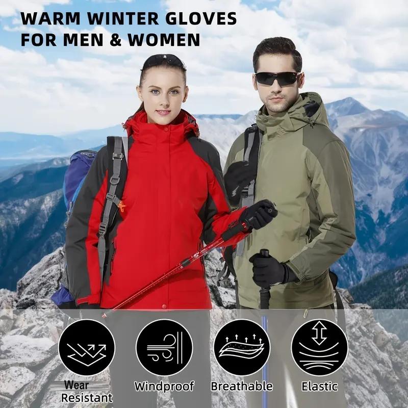 Winter Gloves Women Men Ski Gloves Liners Thermal Warm Touch Screen, Perfect for Cycling, Running, Driving, Hiking, Walking, Texting, Freezer Work, Gardening, and Daily Activities winter gloves full finger