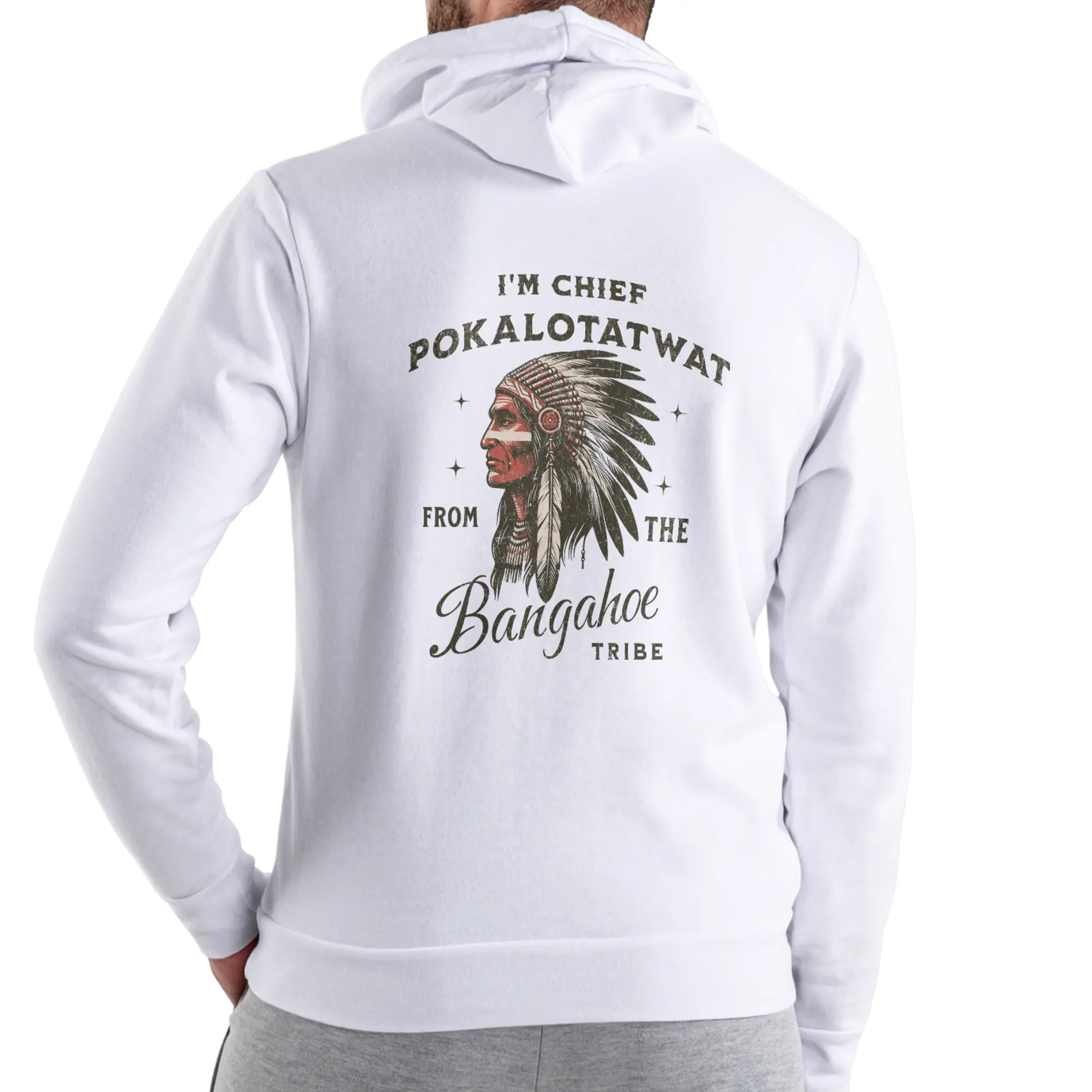 Gildan Soft Cotton Pullover Hoodie, IM CHIEF POKALOTATWAT Graphic Sweatshirt for Menswear, Casual Unisex Long Sleeve Streetwear