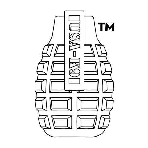 USA-K9 Magnum Grenade - Black Magnum Rubber Chew Toy for Extreme Chewers | USA Made