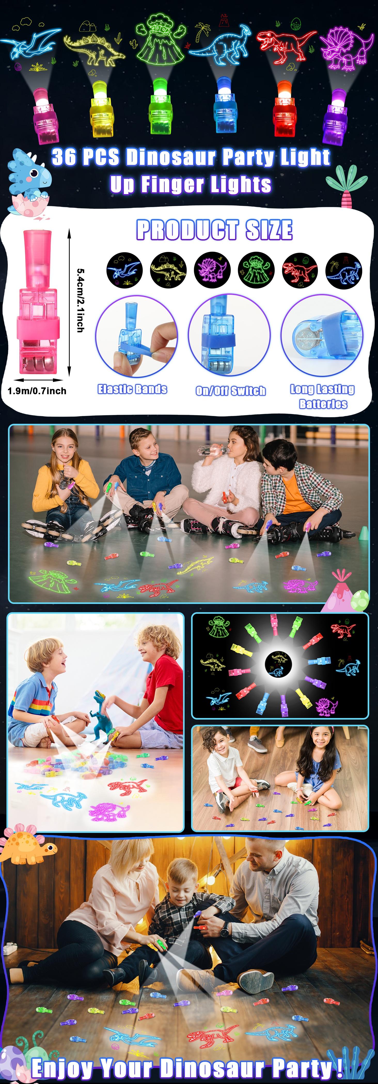 GISGFIM 36 PCS Dinosaur Party Favors Dinosaur Birthday LED Light Up Finger Lights Glow in the Dark Dinosaur Party Finger Flashlights Bulk for Goodie Treat Bags Stuffers Dino Theme Birthday Party Supplies GISGFIM 36 PCS Dinosaur Party Favors Dinosaur Birthday LED Light Up Finger Lights Glow in the Dark Dinosaur Party Finger Flashlights Bulk for Goodie Treat Bags Stuffers Dino Theme Birthday Party Supplies