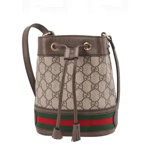 Pre-owned GUCCI Ophidia GG Mini Bucket Bag Web Drawstring Crossbody