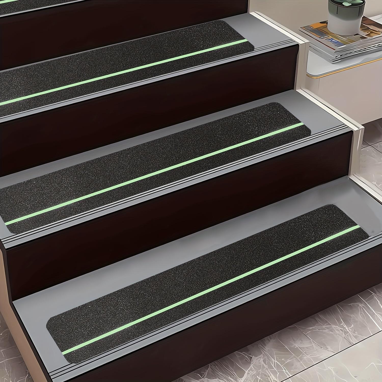 【FaddishDeal】3 Pcs Glow-In-The-Dark Anti-Slip Traction Tape - High Grip, Durable Adhesive For Stairs & Steps, Easy Install, Multi-Surface Compatibility.