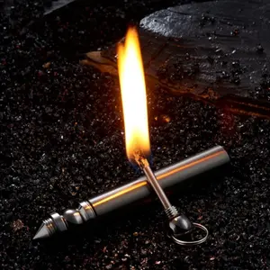 Outdoor Waterproof Multifunctional Lighter, Convenient Keychain Fuel Refillable Buckle Lighter, Indoor & Outdoor Use, Perfect Men's Gift (Fuel Not Included)
