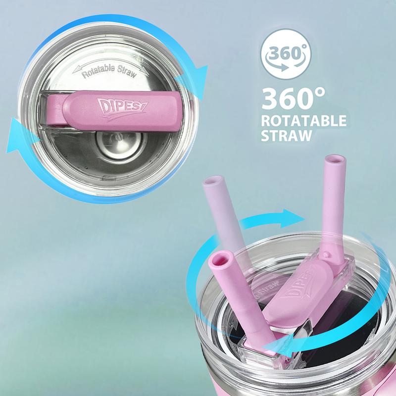 DIPESI 2-Piece 40 oz Replacement Cup Lids for Stanley Flip Top Straw Spill and Leak Lids Kitchen Essentials Drink Lids