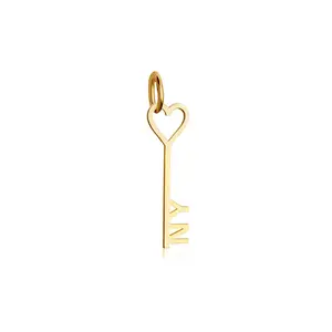 New York Long Key Charm, Mini Solid Gold