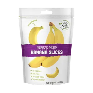 BIG GREEN Freeze Dried Banana Chips - Natural, Crispy, Healthy Snack, 20g Pack
