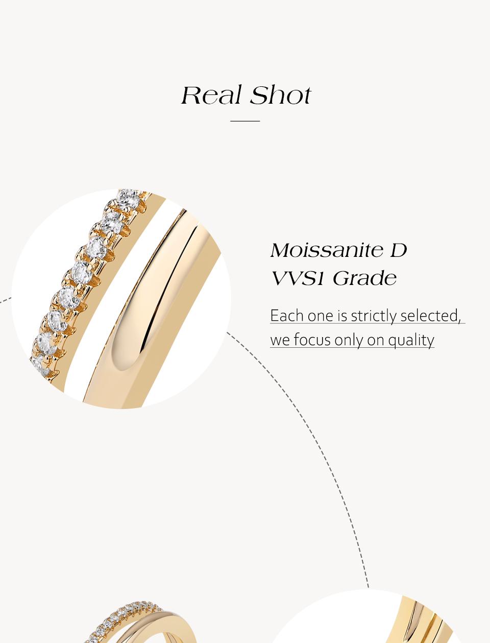 ATTAGEMS Round Cut 2mm D Color Lab-Created Moissanite Ring  925 Sterling Sliver Eternity Band Wedding Engagement Rings for Women Unique Jewelry Gift R287