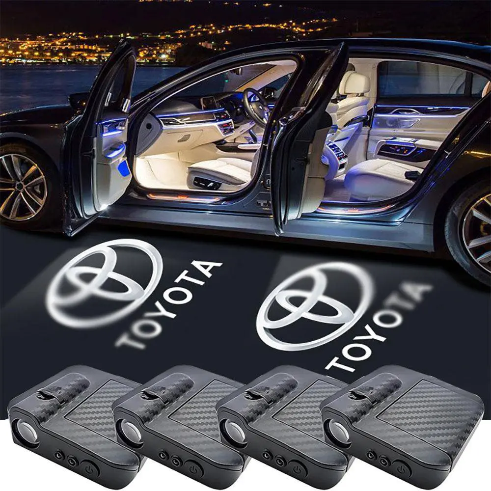 2x LED Car Door Courtesy Lights, 12V Logo Projector Carlights, Car Decoration Accessories Compatible with Toyota, Hyundai, KIA, Honda, Chevrolet, Ford, Nissan, Volkswagen, Car Decorative Light, Cars Accessories