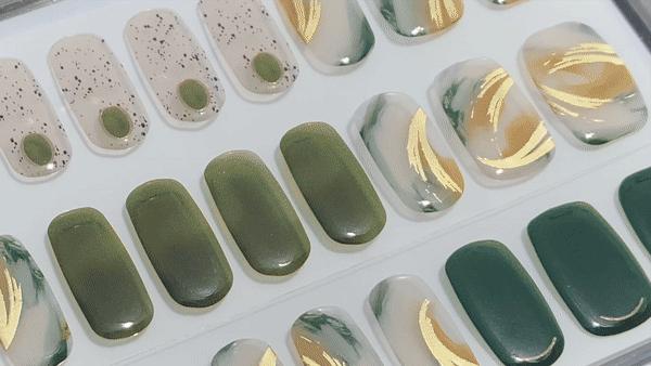 Triple Bundle Semi Cured Gel Nails Strips Odor-Free 30-Second Finish Pick ANY 1 Designs Get 1 Random FREE No Lifting Stays Flat All Day Perfect Gift