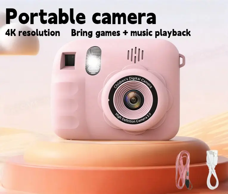 Kids' HD Digital Camera - Portable Electronics Camera with 2.4 In TFT Screen, 640mAh Long-Lasting Battery, for On-the-Go Recording, Educational Use (Mother's Day Gift), 2.4 Tft