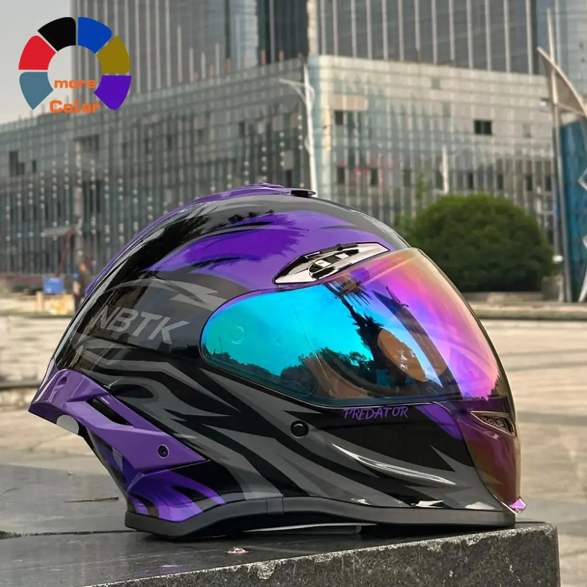 Nbtk Brand Full-Face Motorcycle Helmet, Abs Material with Eps Liner, Adjustable Ventilation, Universal Fit for Men & Women, 3C Safety Certified