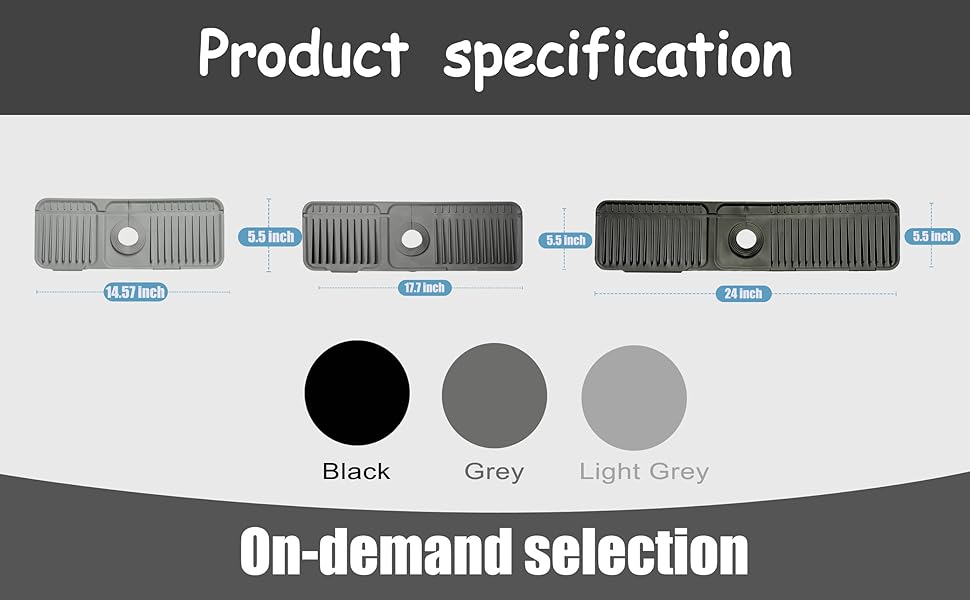 Kitchen accessories Silicone Faucet Mat for Kitchen Sink,Faucet Draining Mat,Sink Back Splash Guard,Kitchen Rubber Mat,Bathroom Sink Faucet Mat,Soap Dish,Silicone Sink Protector