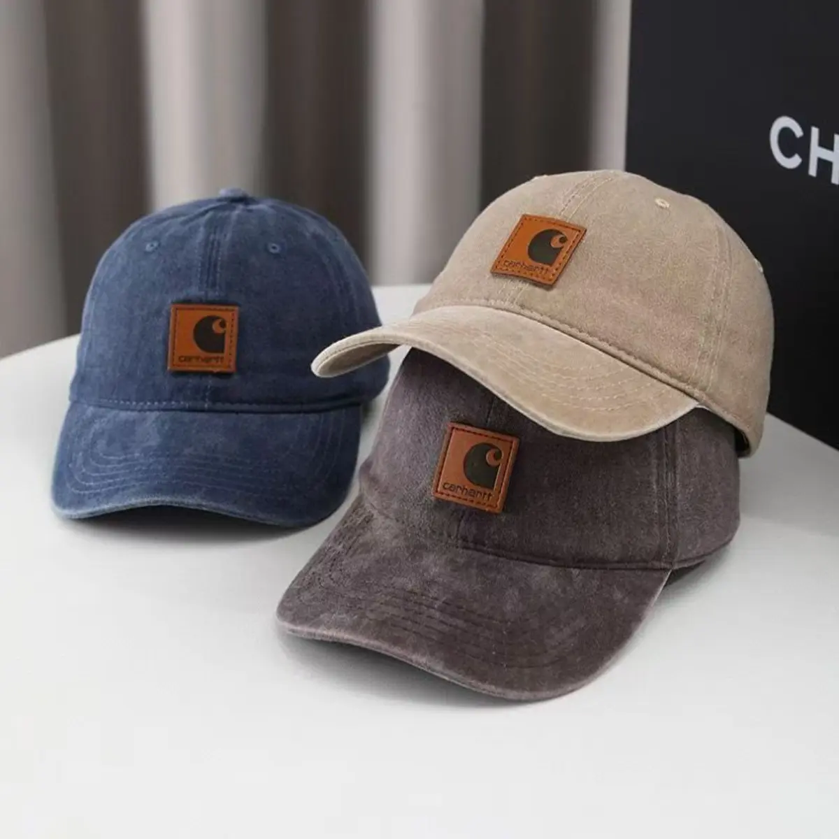 Carhartt Washed Vintage Baseball Cap, Unisex Adjustable Casual Outdoor Sports Hat for Men Women