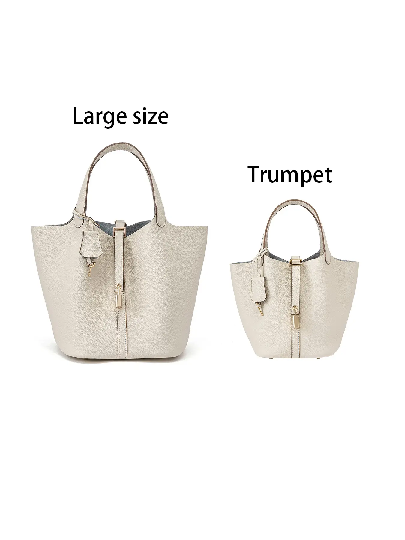 Women's Fashion Solid Color Casual Versatile Genuine Leather Handbag, Fashionable Bucket Bag, Stylish and Practical Accessory for Everyday Use, Perfect for Any Occasion, Fashionable Bags, Bags and Accessories