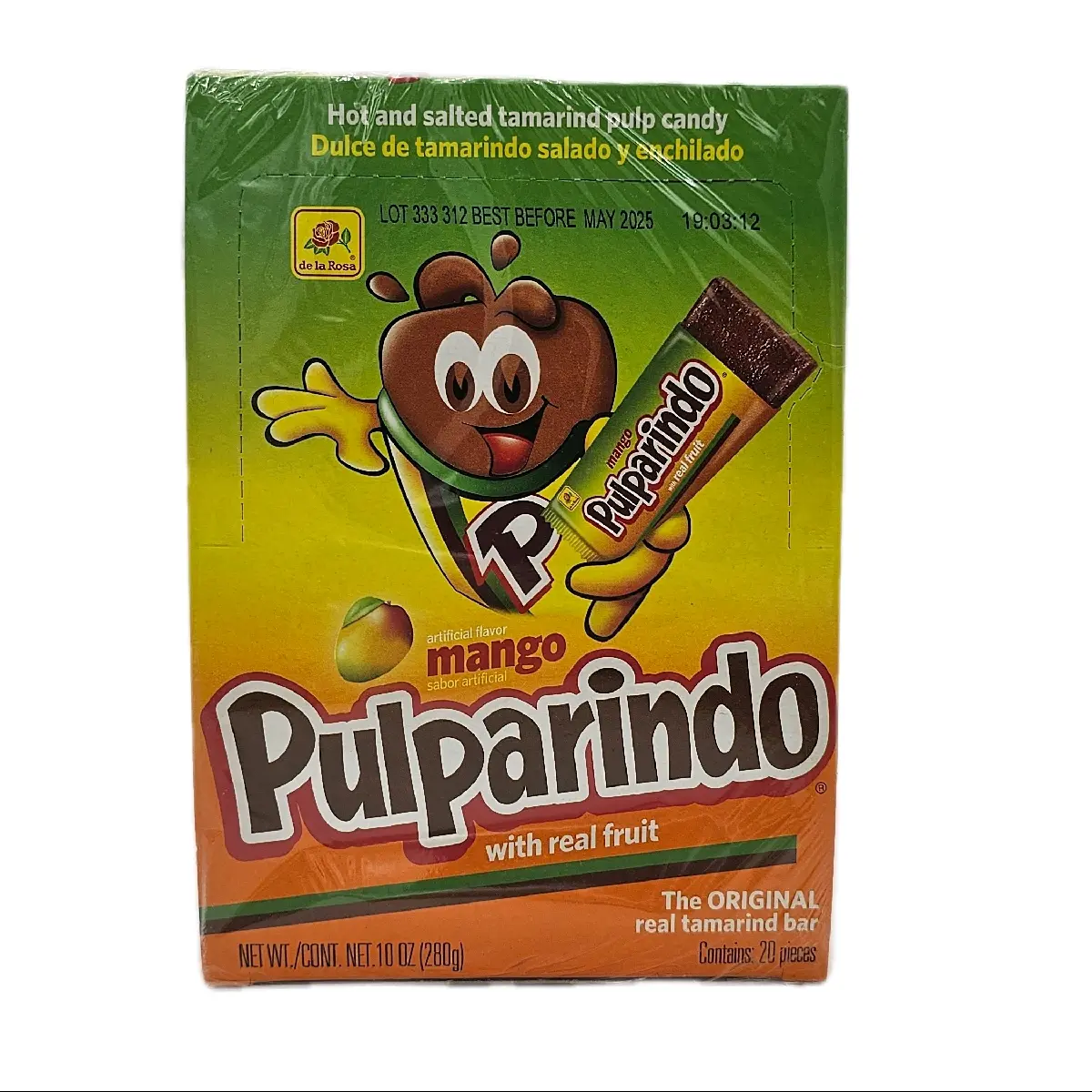 PULPARINDO - Hot And Salty Tamarind Pulp Candy / 20 Pieces Pack /