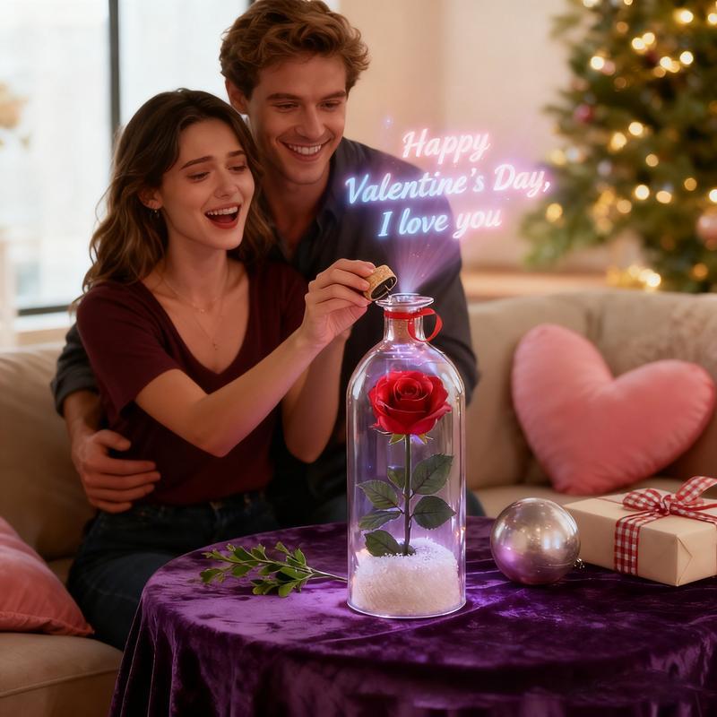 Forever Voice Recordable Snow roses Scene Glass OrnamentPersonalized Message in a Bottle! Save Precious VoicesForever Heartfelt Valentine's Day Gift for Girlfriend/Boyfriend/Wife/Husband/Friends &Loved Ones|Xmas Tree|Valentine's Day roses Decor Forever Voice Recordable Snow roses Scene Glass OrnamentPersonalized Message in a Bottle! Save Precious VoicesForever Heartfelt Valentine's Day Gift for Girlfriend/Boyfriend/Wife/Husband/Friends &Loved Ones|Xmas Tree|Valentine's Day roses Decor