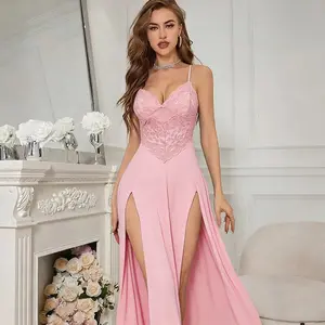 Lingerie For Women Long Womens Lace Bodysuit Chemise Sexy Nighty Mesh Sleepwear