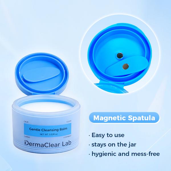 DermaClear Lab All-in-One Gentle Cleansing Balm | Makeup Remover for Face, Eyes & Lips | Sensitive Skin Friendly with PENTA-RICE Centella | Hydrating & Fragrant | Magnetic Spoon Included