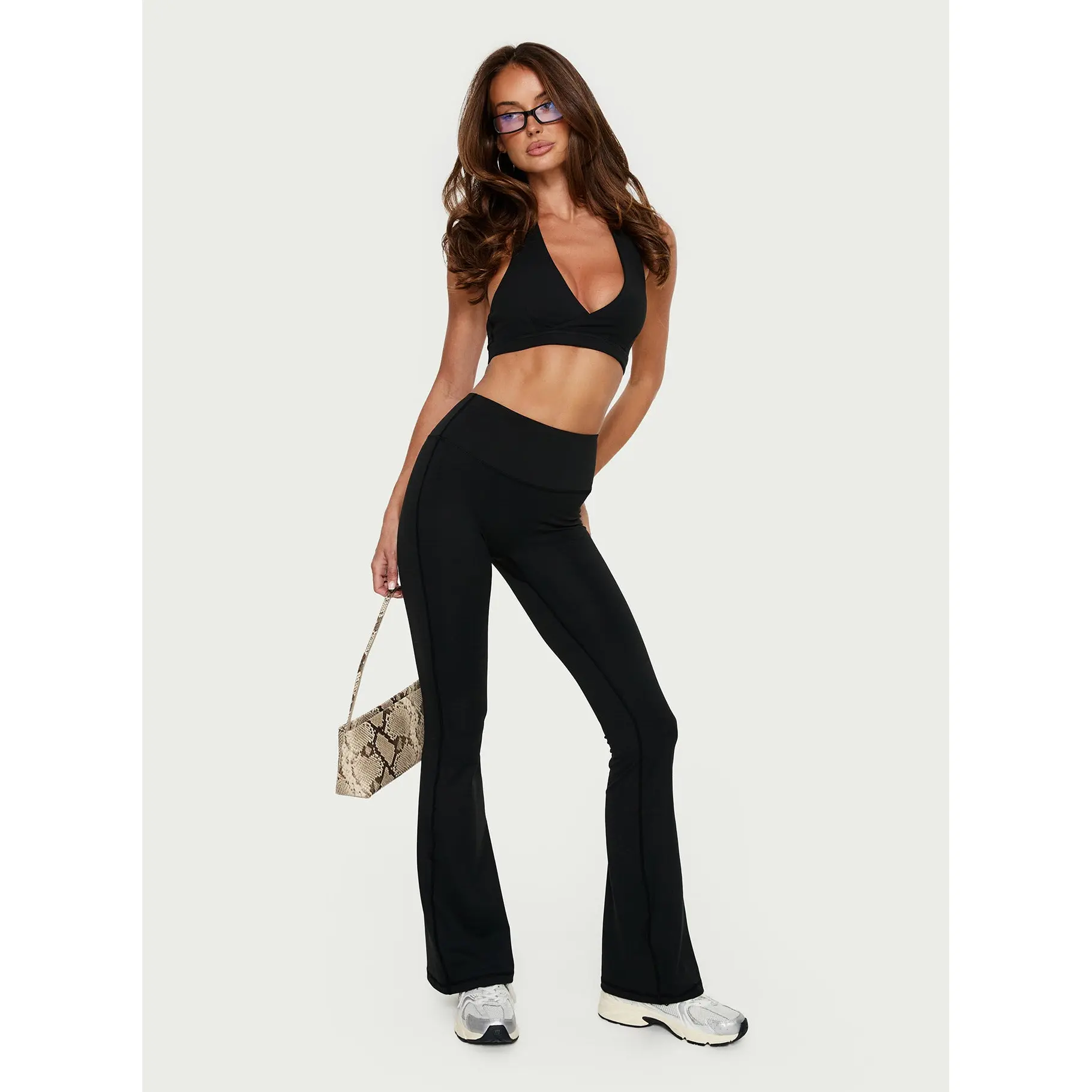 Energize Active Invisible Scrunch Flare Leggings Black