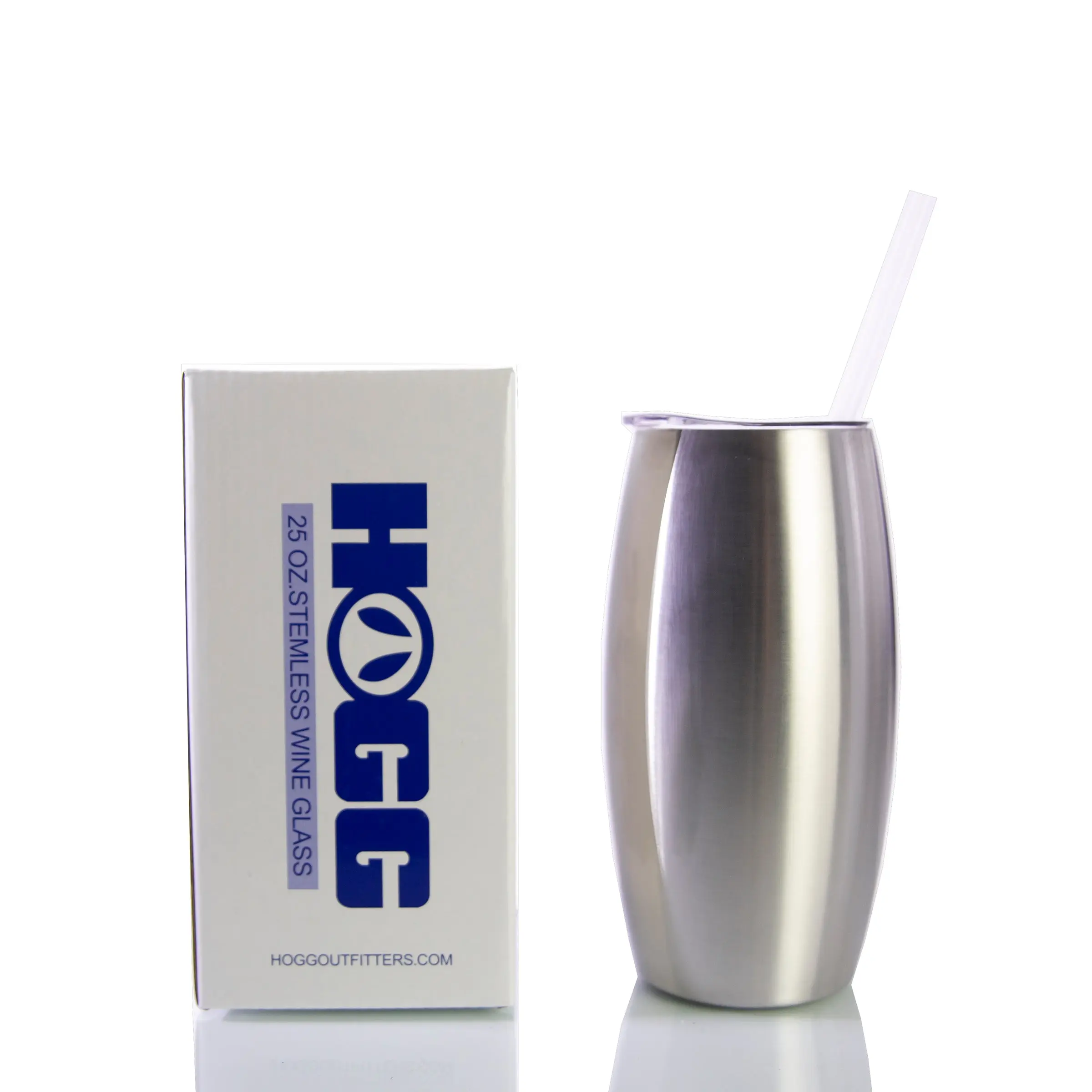 25oz Stemless Tumbler W/Straw