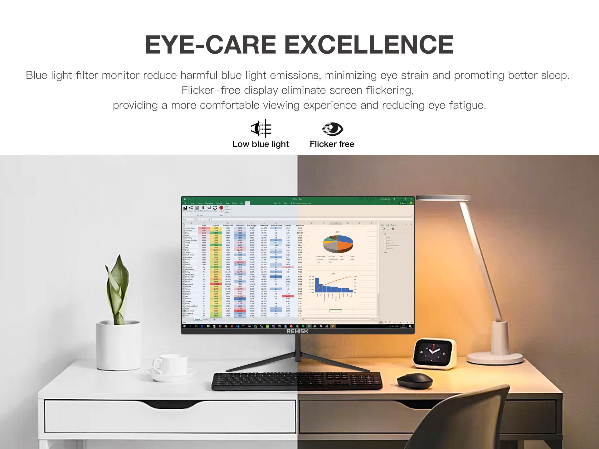 24''  165Hz 1080P Gaming Monitor - IPS, FreeSync, HDMI, VESA, Tilt Adjustable, Frameless, Speakers 165hz monitor gaming monitors Display Borderless