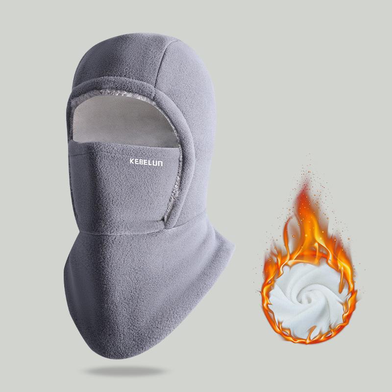 Winter Warmth 2-in-1 Hat & Face Mask - Windproof, Thick Fleece Lining for Cycling, Running, Skiing, Machine Washable, Black