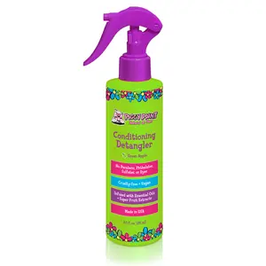 Piggy Paint Green Apple Conditioning Detangler 8.5 fl oz Cruelty-Free Vegan Infused with Essential Oils & Super Fruit Extracts