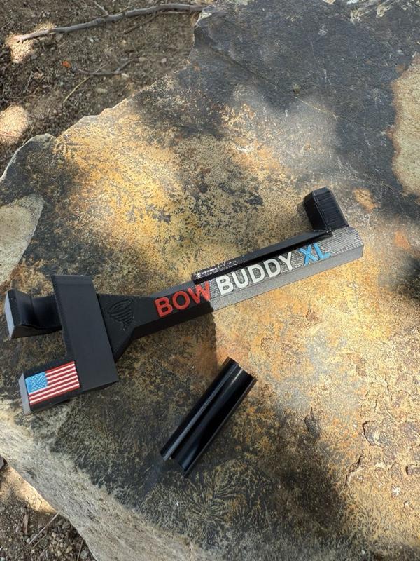 Twist-On 3.0 “XL” Bow Buddy – Nearly Universal Bow Hanger for Trucks & SUVs - Printed from ASA will not melt/warp– Spacer Ring Included | 20% Stronger | Quick No-Tool Install Carry Gear