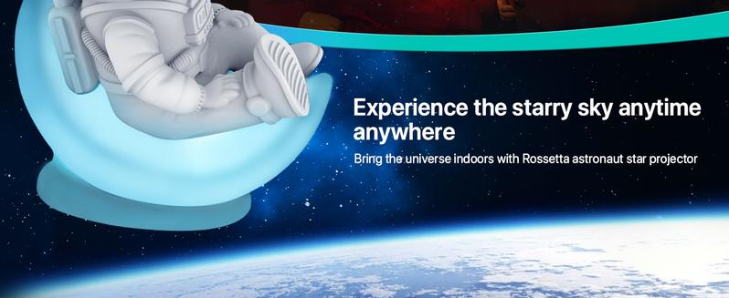 Rossetta Astronaut Galaxy Projector,Space Projector with Cozy Lighting for Bedroom,Star Projector lamp with Timer and Remote,Kids Adults Room Decor Rossetta Astronaut Galaxy Projector,Space Projector with Cozy Lighting for Bedroom,Star Projector lamp with Timer and Remote,Kids Adults Room Decor