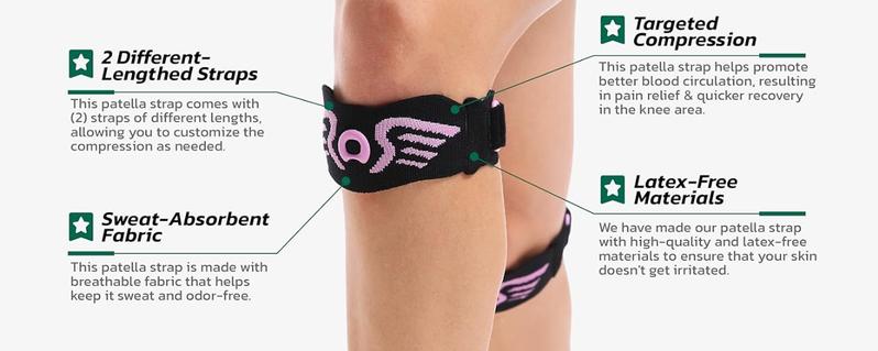 aoFIT Patella Strap, Patella Bands，Tendonsupport strap，JumpersKnee support strap，Knee Reliefand Patella Stabilizer Knee StrapBrace Support for Hiking