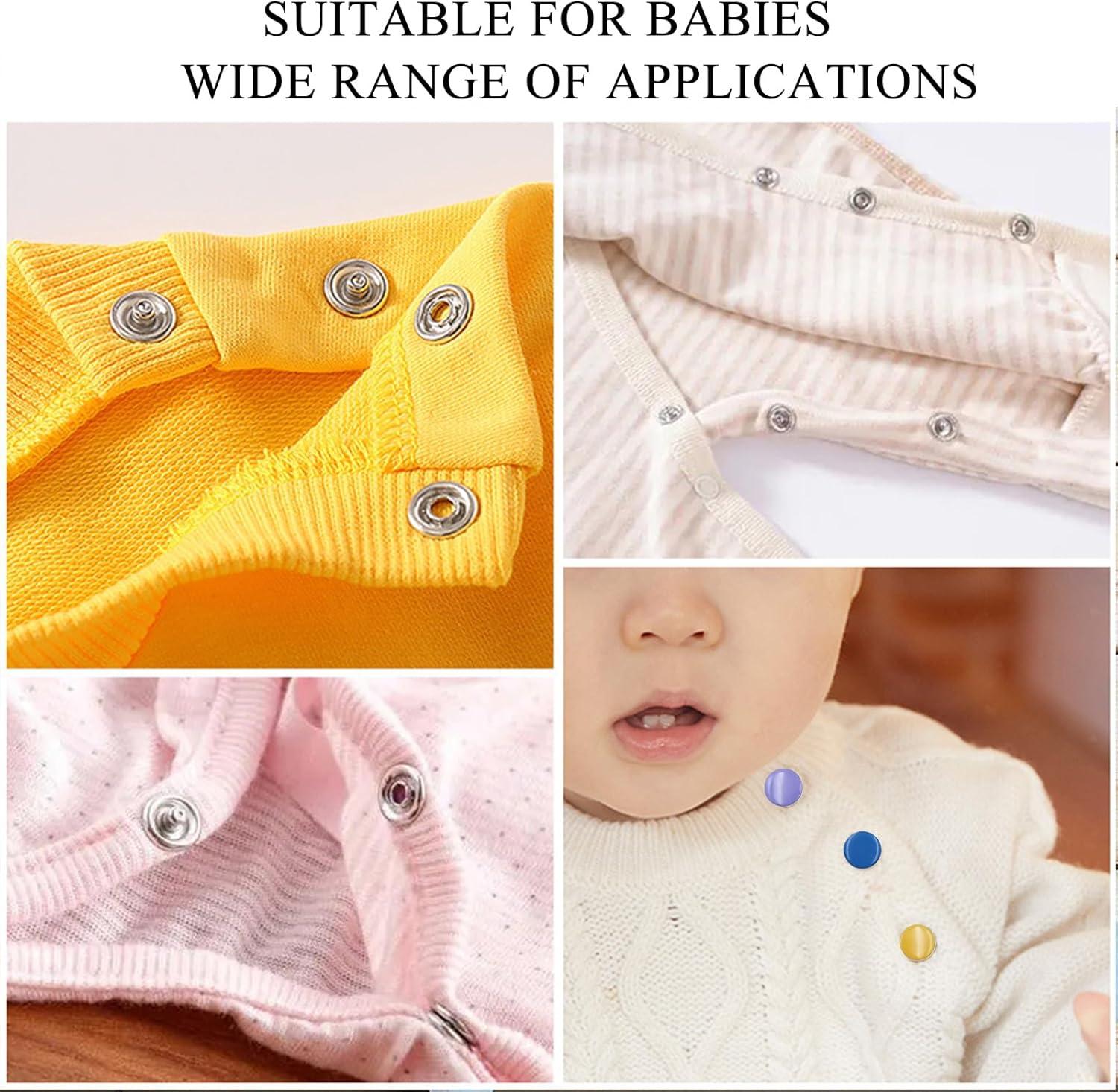 [Easter DIY Gifts]200 set claw Button Kit,9.5mm Snap Fasteners Kit with Pliers-Suitable for fabrics with a thickness of 1-3 cm,Metal Snaps Kit with Tool,Five Claw Buckle Tool Set,seam-free nail button,hand press snap button,tool snap button,fastener plier