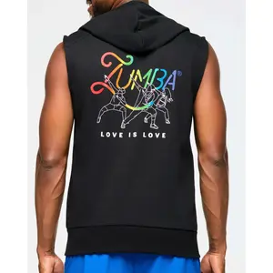 Zumba Men's Sleeveless Zip Up Hoodie