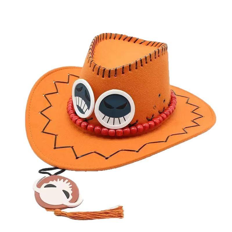 One Piece Portgas D Ace Cowboy Hat Fashion Sunshade Cap Unisex Outdoor Casual Versatile Anime Fan Daily Wear Hat