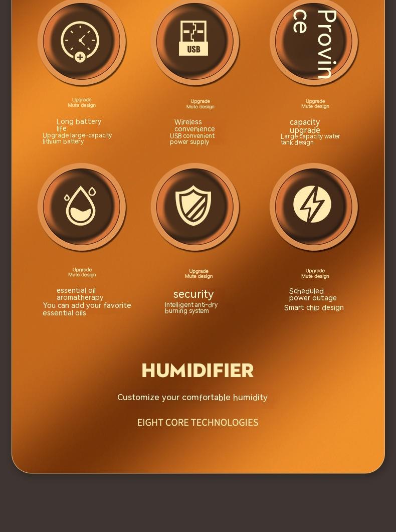 Flame Humidifier USB Smart Timing LED Electric Aroma Diffuser Simulation Fire Night Lamp Home Decor