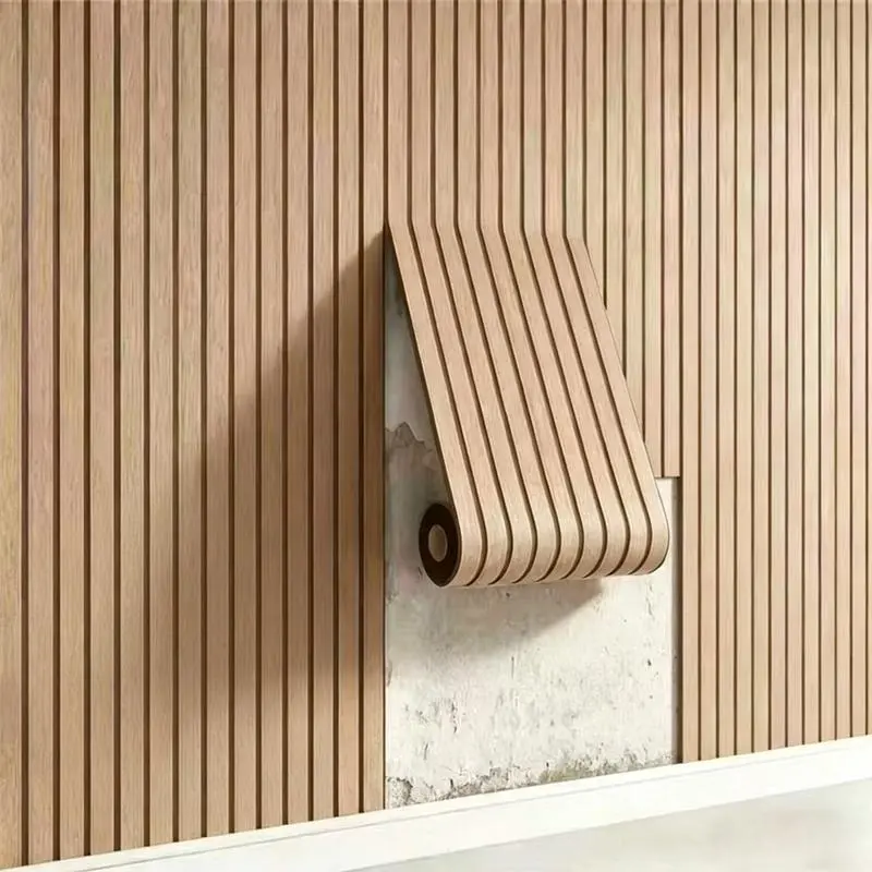 Nature Self-Adhesive Peel-and-Stick Vinyl Wallpaper, 15.7x118.1" Renter-Friendly DIY Shiplap Look Vintage 3D Grooved Plaid Wood Grain, Easy Removal Waterproof Anti-Static Easy-to-Cut High-Quality Home Decor for Bathroom, Living Room Walls