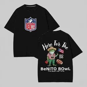 Benito Bowl 2026 Graphic Tee, Funny Football Bad Bunnie Design Shirt, Team Benito Shirt, Here For The Benito Bowl The Best Haft Time Shirt, SB 2026, Bad Bunnie Shirt