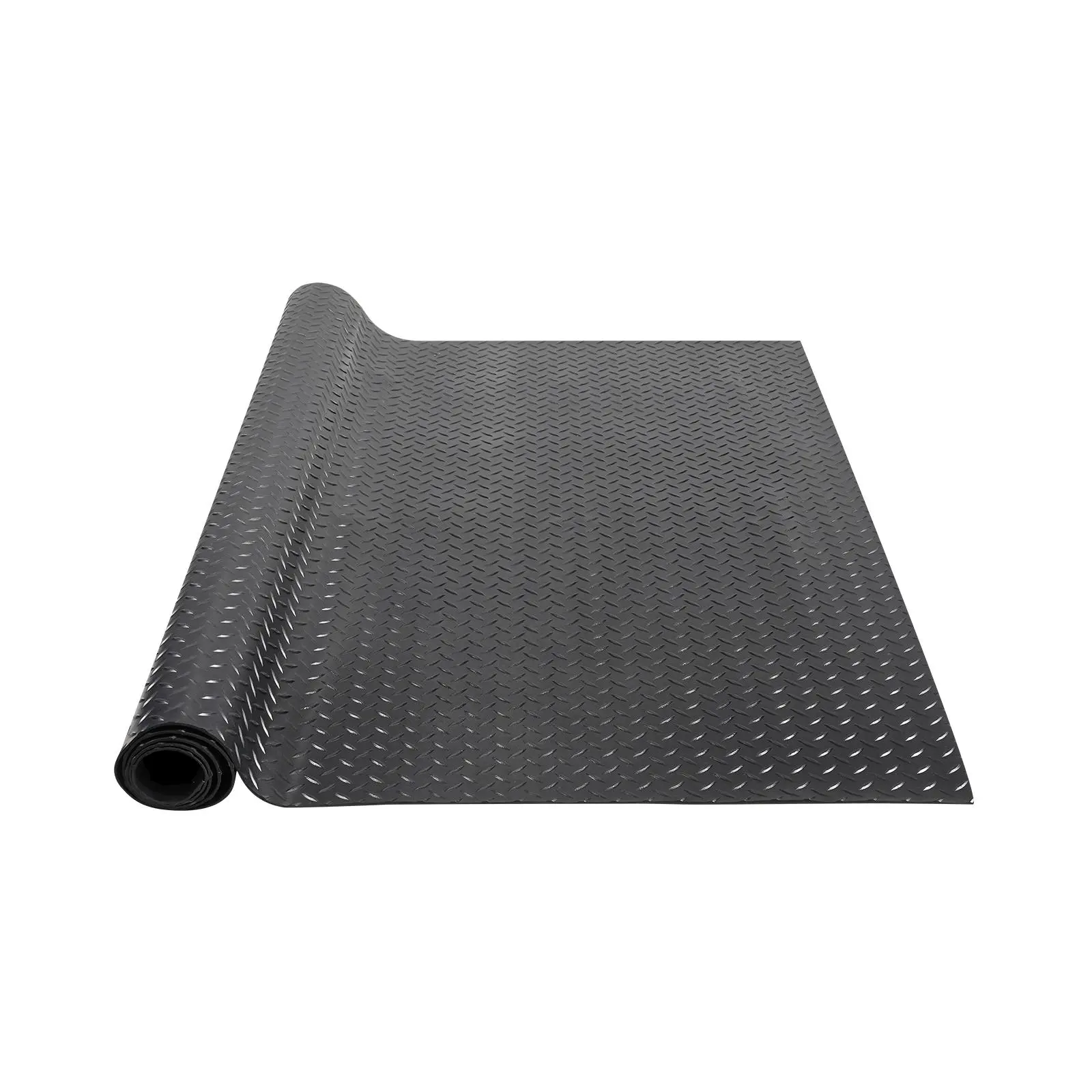 【SummerFinds】VEVOR Diamond-Plate Rubber Flooring Roll,  3 mm x 4 ft x 10 ft Garage Floor Mat, SBR Rubber Garage Flooring Roll, Easy to Clean, Diamond Plate Rubber Mat for Under Cars, Garage Industry Gym, Black