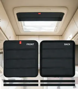 RV Skylight Sunshade and Ventilation Cover - UV-Resistant Roof Vent Shield, Equipped with Velcro Fasteners