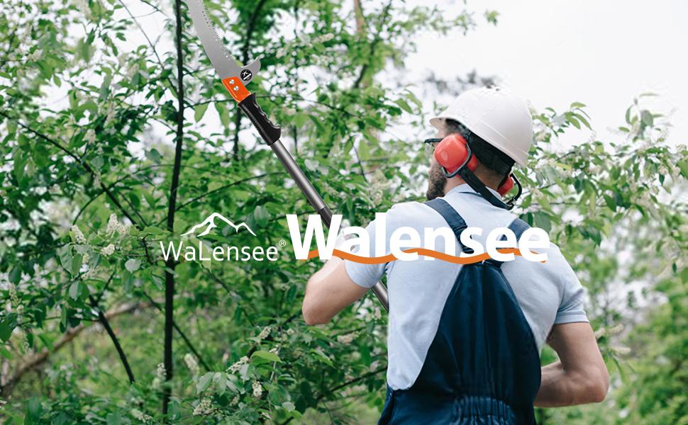 Walensee Pole Saws, Tree Trimming Lightweight Manual Stainless Steel Extension High Pole Pruning Pole Saw for Trimmer Branches Pole Cutter Pole Pruner at Forestry Yard Garden Patio