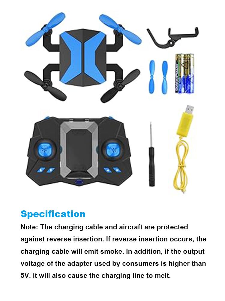 X-PACK 2 Foldable Drone Blue Dual Battery (Camera Version) | HD Aerial Photography, Stable Hover, Easy to Fly for Kids & Adults LM