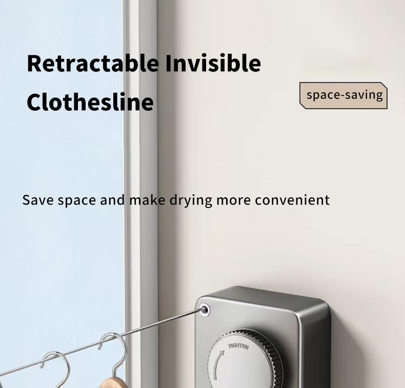 15.1 Ft 40LB Heavy-Duty Retractable Clothes Line - Wall Mounted Indoor and Outdoor Clotheslines - Durable, Space-Saving, and Easy to Install Laundry Line Solution Accessories 15.1 Ft 40LB Heavy-Duty Retractable Clothes Line - Wall Mounted Indoor and Outdoor Clotheslines - Durable, Space-Saving, and Easy to Install Laundry Line Solution Accessories
